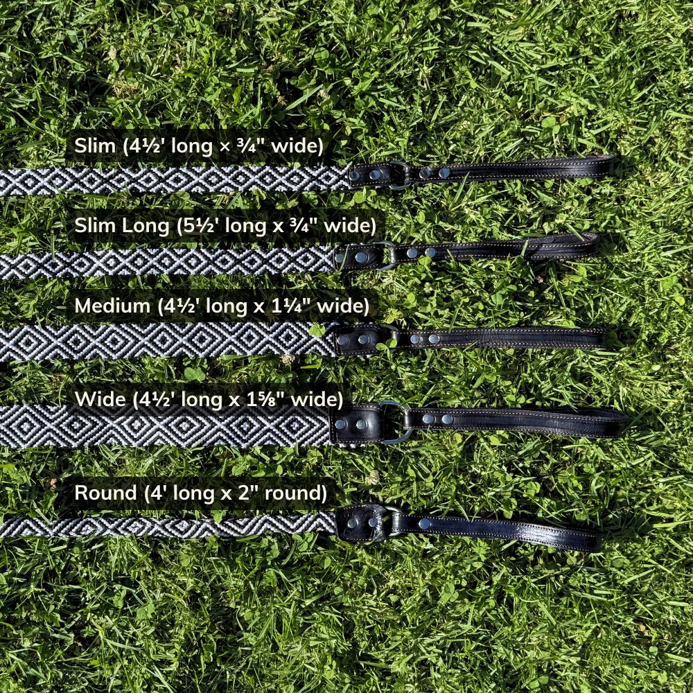 Equilibrio Equinox Handcrafted Dog Leash Size Guide