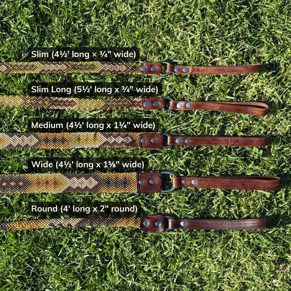 Esencia Salvaje Handcrafted Dog Leash Size Guide