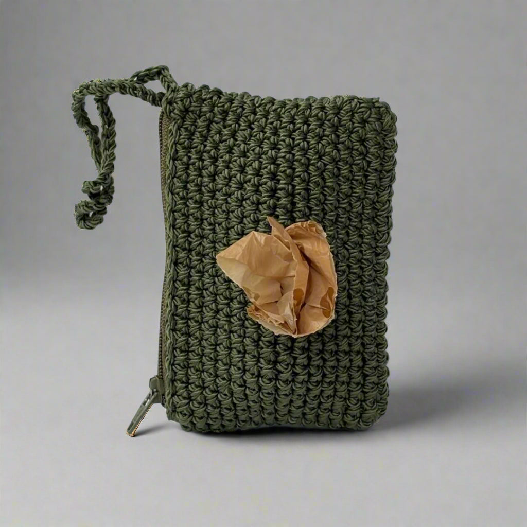 Essential Handcrafted Poop Bag Holder Green