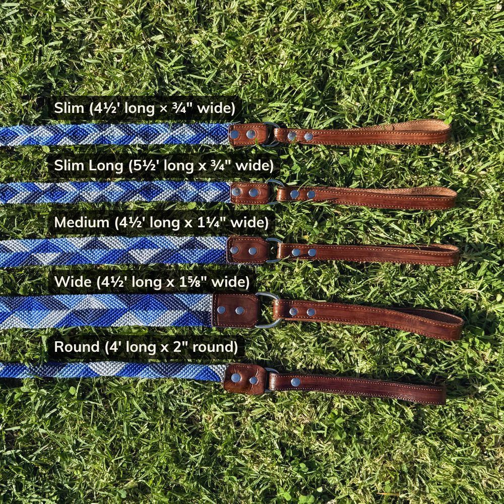Abismo Sereno Handcrafted Dog Leash Size Guide