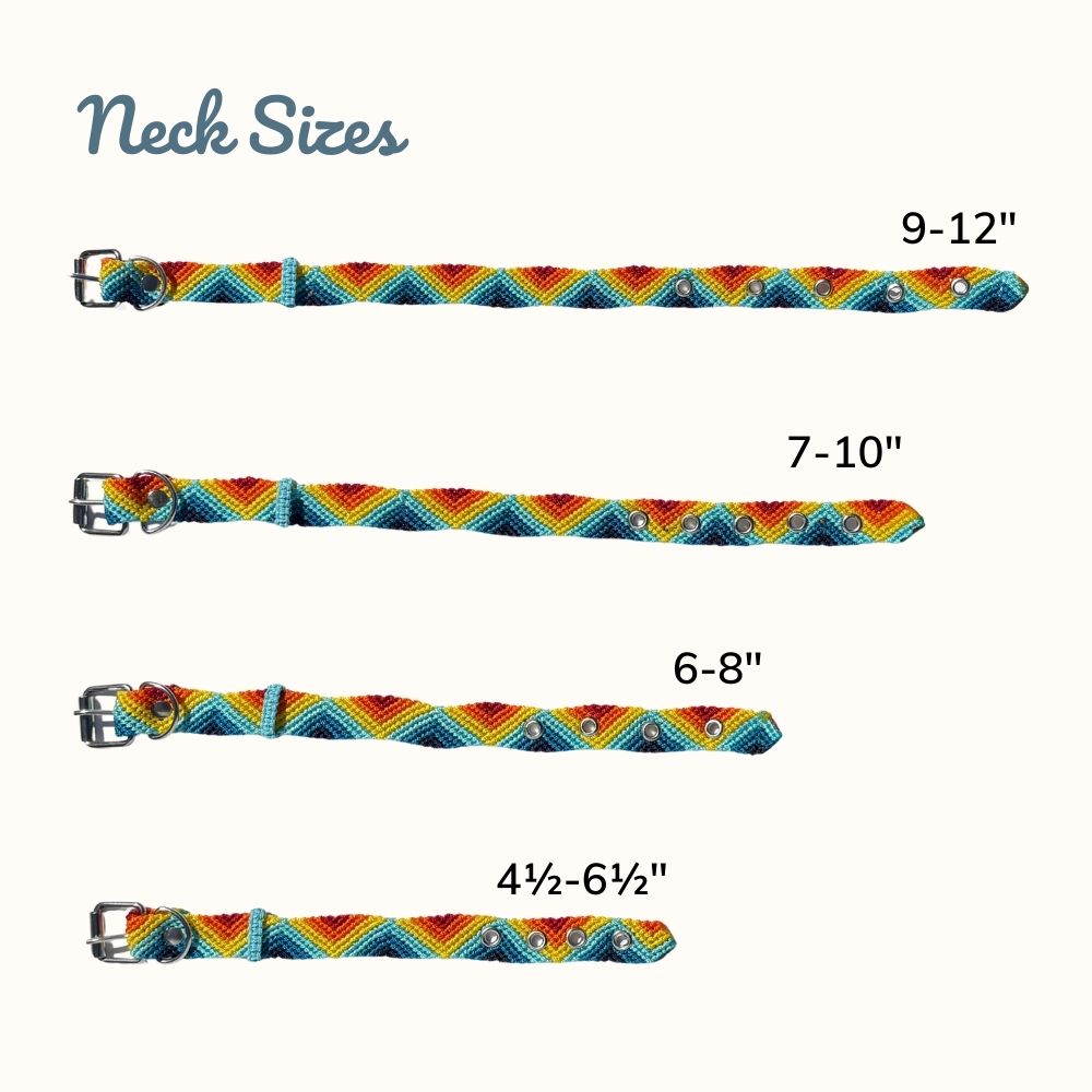 Armonia Astral Handcrafted Cat Collars Size Guide