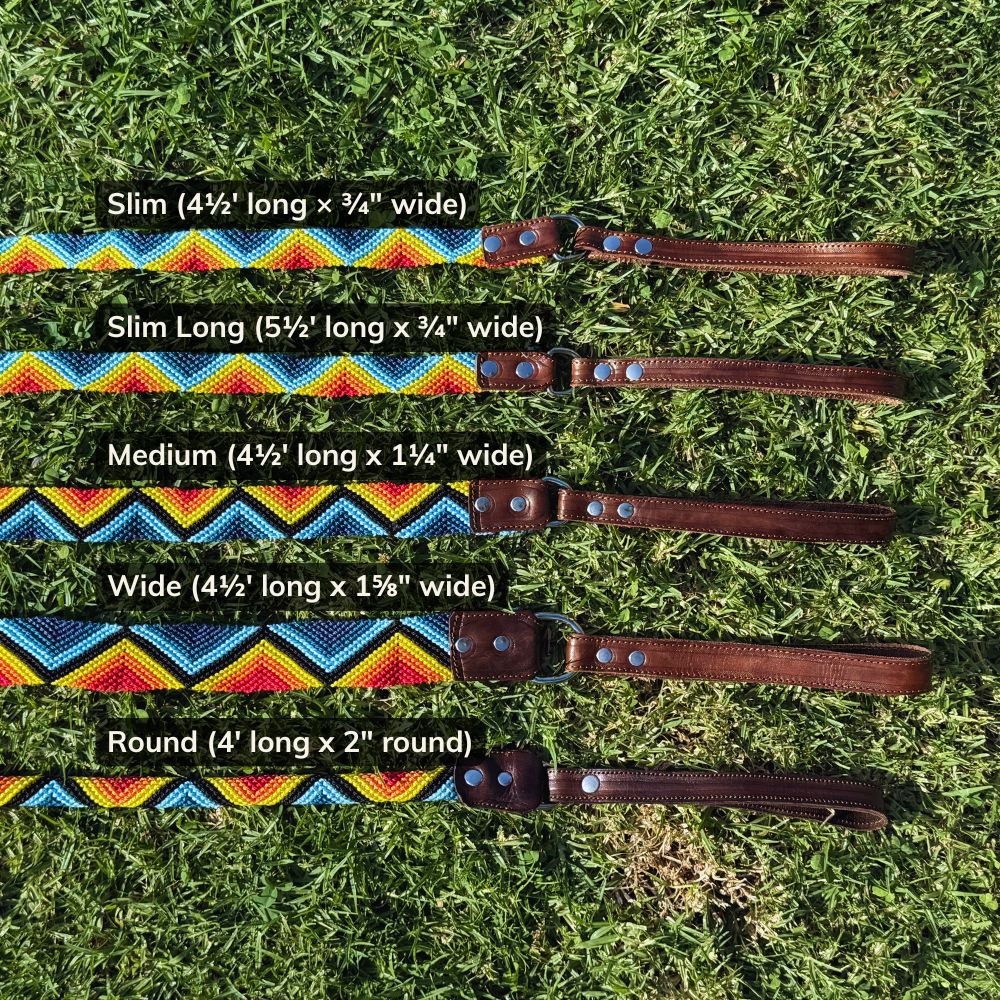Armonia Astral Handcrafted Dog Leash Size Guide