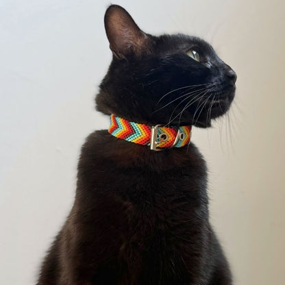 Colorful Handmade Cat Collars made in Mexico