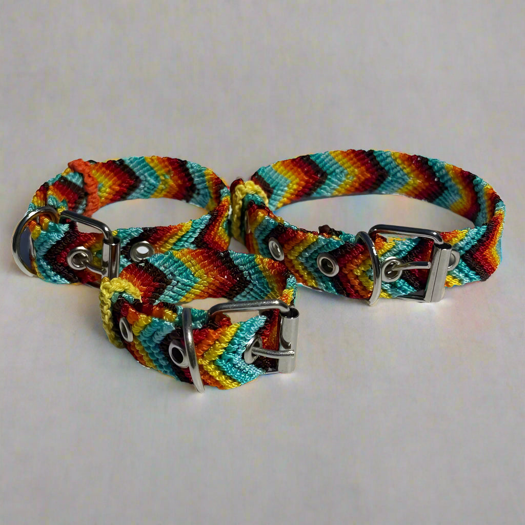 Colorful Handwoven Cat Collars from Mexico