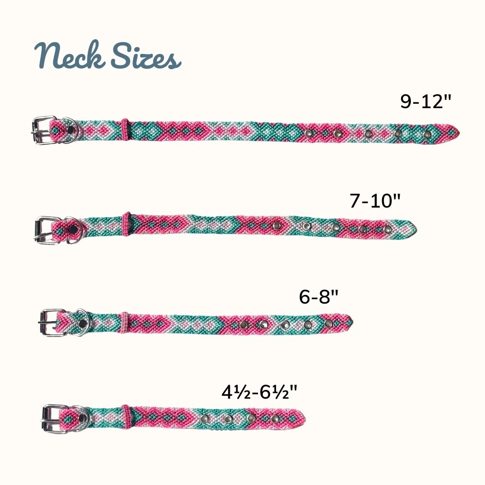 Dulce Malicia Handcrafted Cat Collar Size Guide