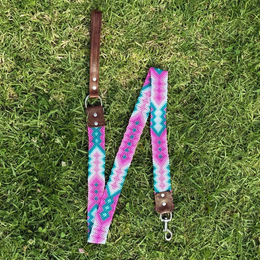Dulce Malicia Handcrafted Dog Leash Pink Wide