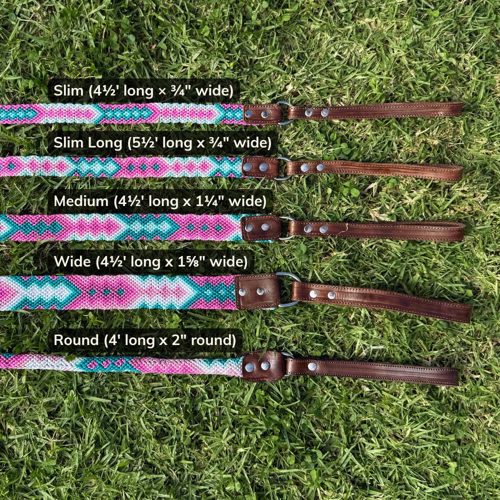 Dulce Malicia Handcrafted Dog Leash Size Guide
