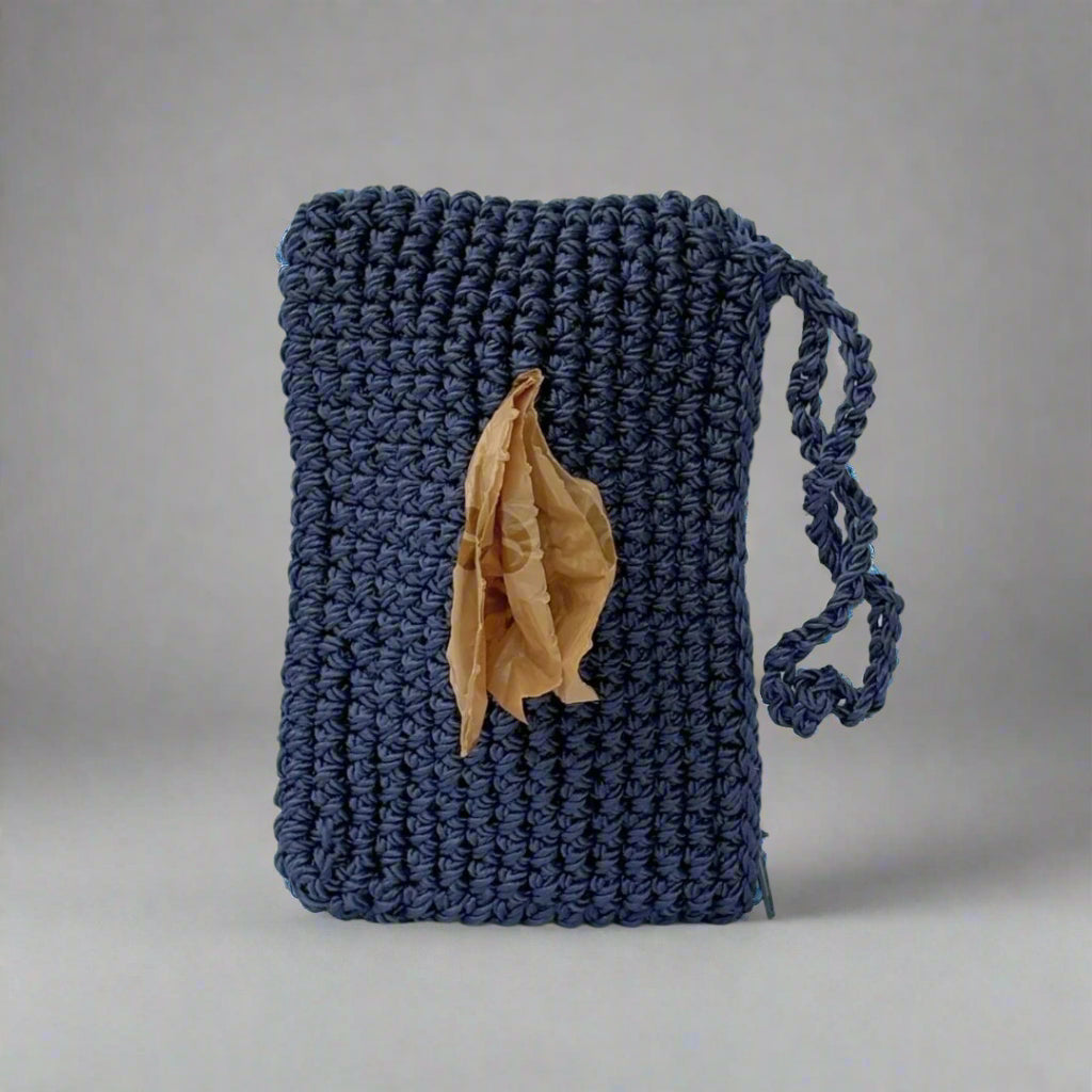 Essential Handcrafted Poop Bag Holder Navy