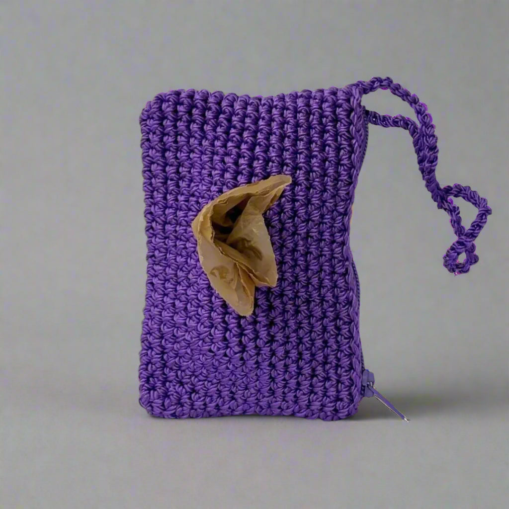 Essential Handcrafted Poop Bag Holder Purple