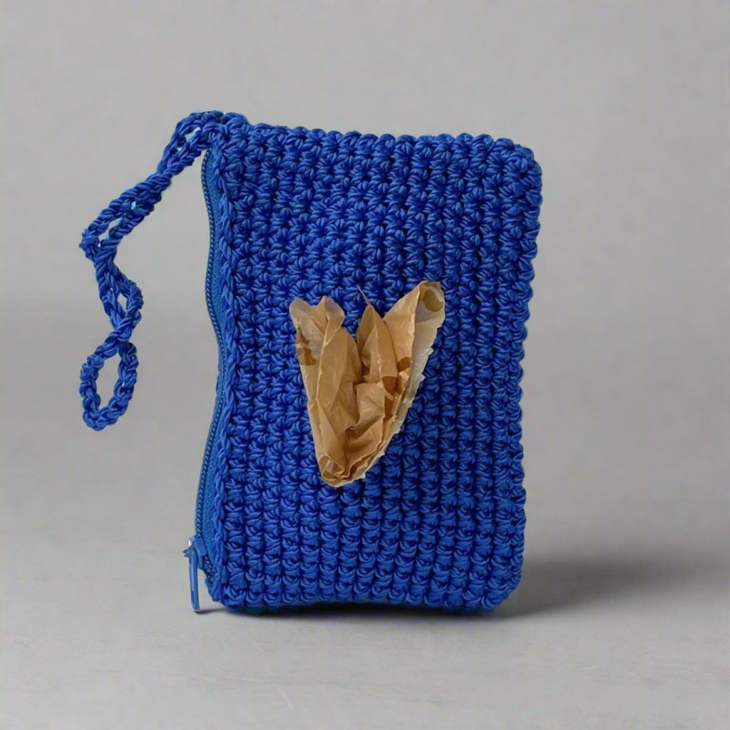 Essential Handcrafted Poop Bag Holder Roy Blue