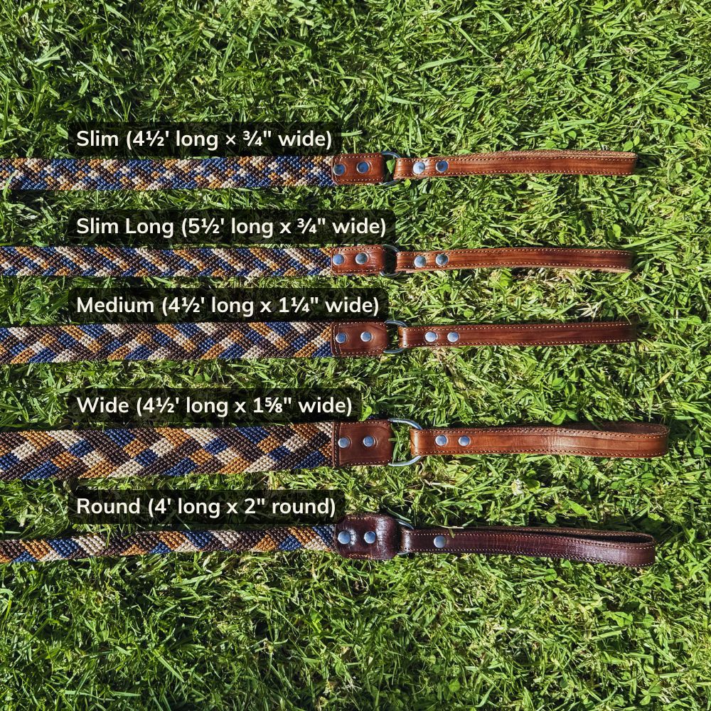 Eterno Arcano Handcrafted Dog Leash Size Guide