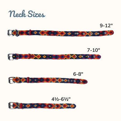 Euforia Gaia Handcrafted Cat Collar Size Guide