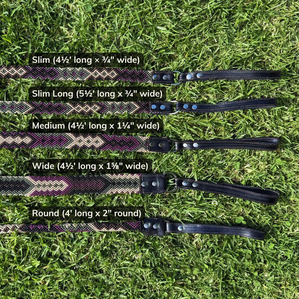 Instinto Feroz Handcrafted Dog Leash Size Guide