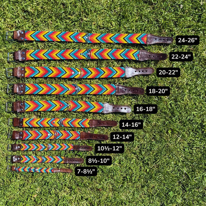 Prisma Intensa Handcrafted Dog Collar Size Guide