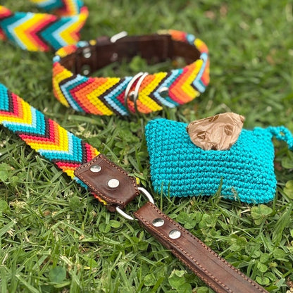 Prisma Intensa Handmade Set of Dog Colar and Leash